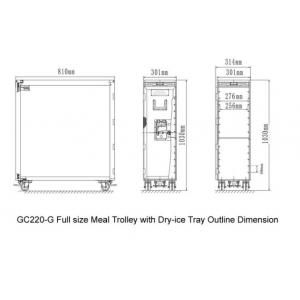 Atlas Full Size Inflight Meal Trolley / Aircraft Service Cart / Airplane Food Trolley with dry-ice tray GC220-G