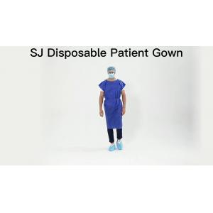 China OEM Patient Gown Hospital Open Shoulder Patient Gown SMS Short Sleeve Hospital Patient Gown Disposable supplier