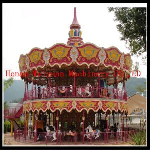 Deluxe double floor carousel--hot sale large amusement rotary equipment