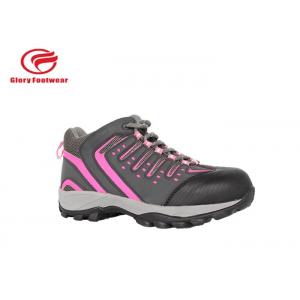 China Action Leather Steel Toe Work Shoes , Black Steel Toe Tennis Shoes With EVA  / Rubber supplier