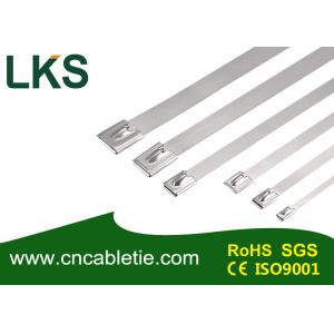 China 4.6*200mm SS316 grade Ball-lock stainless steel self-locking cable tie supplier