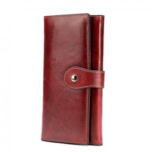 Personalized Women RFID Trifold Money Clip Genuine Leather Wallet