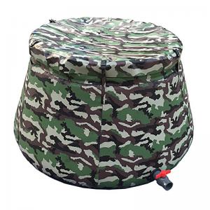 China Portable 0.7mm PVC Tarpaulin Collapsible Water Storage Barrel 200L supplier