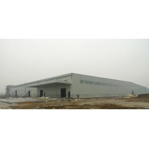 ASTM Material Insulated Structural Steel Fabrications Frame Workshop With Full Roof / Wall Panels