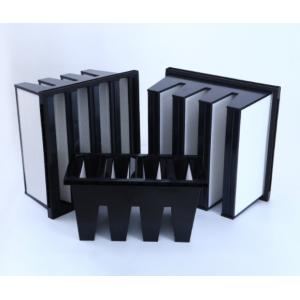 China MERV16 V Bank Cell HEPA Media Filter With ABS Plastic Frame 14sqm Area wholesale