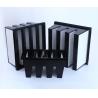 MERV16 V Bank Cell HEPA Media Filter With ABS Plastic Frame 14sqm Area