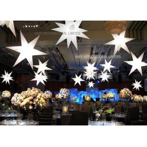 Star Shape Inflatable Lighting Decoration With Polysilk Material 1200W Halogen