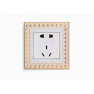 Amertop Brass BS single UK power wall electrical 13A switched socket