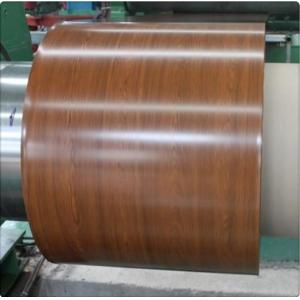 China Wooden Pattern PVC Coated Prepainted Steel Coil For Wine Fridge Casing supplier