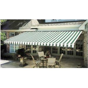 Awning Stripe 480g Fire Resistant Tarpaulin UV Resistant With 35% Polyester High Strength Material
