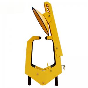 China Big Truck Suitable Anti Theft Sucking Disc Yellow Color Car Parking Lock Wheel Clamp supplier