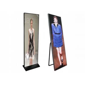 P2.5 Indoor LED Poster Screen IP40 With Mobile Free Standing Advertising RGB Display