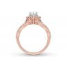 7ct 8ct 18K Rose Gold Ring , Engagement And Wedding Ring Set 7.0mm Pear Cut