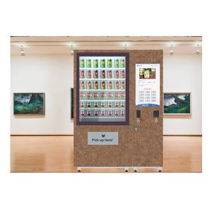 Fruit Salad Vending Machine , Elevator Vending Machine Refrigerator Custom Income Report Management