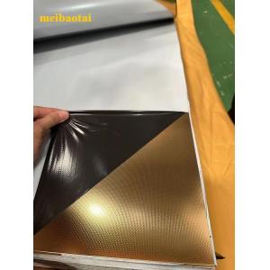 Golden Linen Polished Embossed Stainless Steel Sheet With Pattern