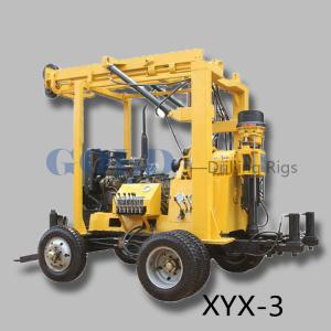 xyx-3 trailer mounted versatile drilling rig , hydraulic drill mast
