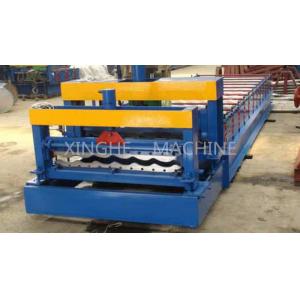 China Updated Tech Automatic High speed Glazed Steel Roof Tile Roll Forming Machine 828 supplier