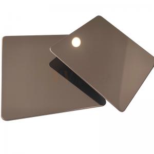 China Antique 316l Super Mirror Stainless Steel Sheet Bronze Color With SS 201 304 316 Grade supplier