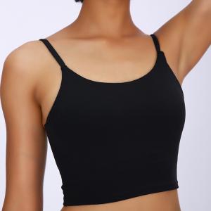 Workout Women High Impact Sports Bra Crew Neck Knitted Fabric