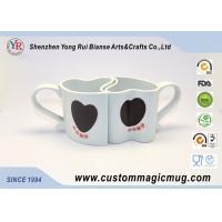 China Cute Heart Shape Porcelain Couples Coffee Mugs , Porcelain Personalized Coffee Travel Mugs on sale