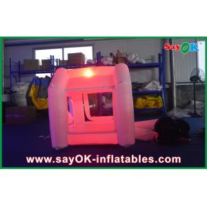 China Event Booth Displays Exciting Portable Led Inflatable Little Bounce House With 2 Long Channel supplier