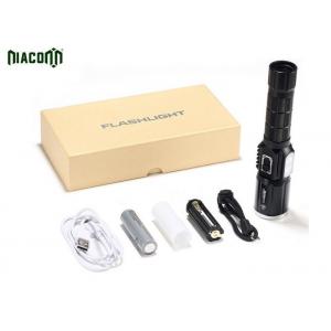 China USB Rechargeable Tactical Led Flashlight With CREE XML And Power Bank Function supplier