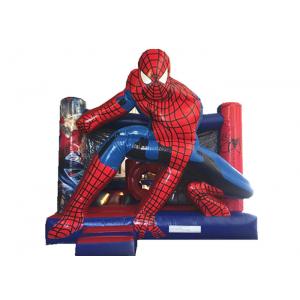 China Commercial Spiderman Theme for Adult and Kids Inflatable bounce House Castle with Obstacles and Small Tunnel supplier