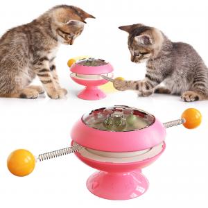 Multifunction Windmill Interactive Cat Toy Turntable Massage Scratching ODM ABS 178g