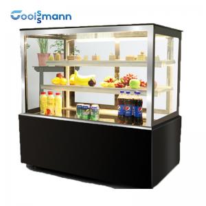 Dual Temperature Bakery Display Counter Supermarket Sliding Door Glass Fridge