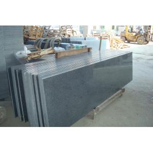 China Natural Granite Stair Treads And Risers , Black Gray Granite Slabs For Stairs wholesale