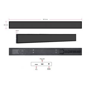 Super Slim Indoor Digital Signage Displays Ultra Wide 23.1" Robust Steel Chassis Housing