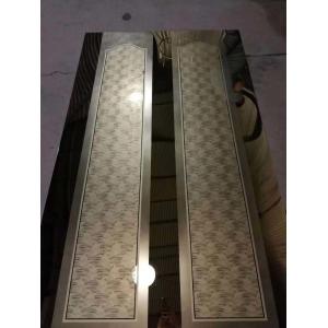Stainless Steel Etched Finish Gold Decorative Elevator Door Cabin Sheets Manufacturers
