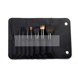 8PCS Travel Makeup Brush Set / Cosmetic Brush Kit With Black Roll Pouch