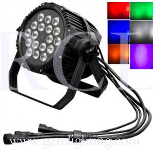 IP65 Waterproof Digital Display LED 18Bulbs x 18W Balck Cast RGBWA+UV Par Light LED 18Bulbs RGBWA+UV LED Par Light