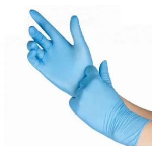 Blue Color Disposable Gloves , Disposable Latex Gloves For Hospital / Laboratory