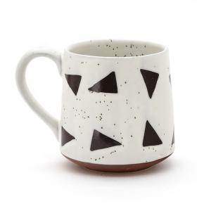 Ceramic Handmade Cups Unique Geometric Smart Black And White Ceramic Coffee Mug For Gift
