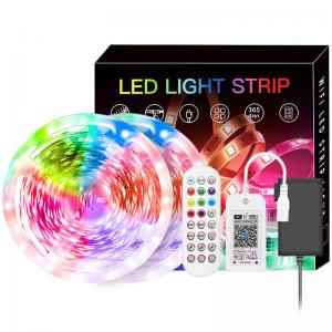 China Flexible TV Background Lighting Strip , 5m LED Indoor Strip Lights RGB 5050 12V supplier