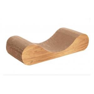 China Comfortable Curved Cardboard Cat Scratcher Bed Abrasion Resistance Various Colors wholesale