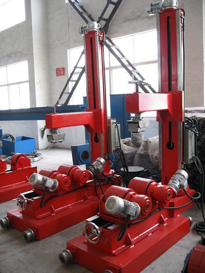 10T Normal Pipe Rotator Use Rubber Wheels Silk Screw Press  Elbow  VFD Change Rolling Speed
