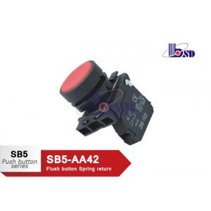 Flat  Red  Push Button Switch SB5 Series / 660V Push To Break Switch