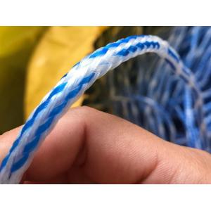 Hand Line For Cast Net Hollow Braid Polyethylene Rope White Blue Mixed