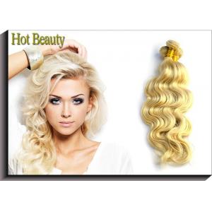 China Hot Beauty Russian Virgin Human Hair Extensions Body Wave Remy Hair Weft Color 613 supplier