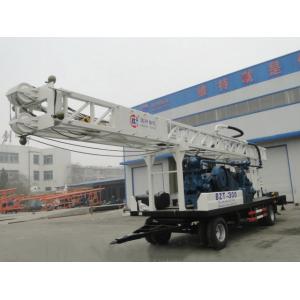 97KW Diesel Pile Drilling Machine , 300m depth Trailer Mounted Water Well Drilling Rig