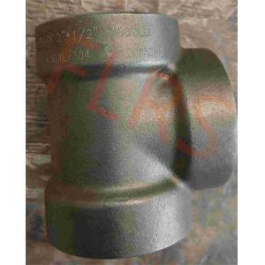 Size 2" X 1/2" Forged Stainless Steel Pipe Reducing Tee 3000LB For Pipeline