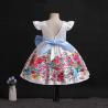 Children's Dress Clothing Kid Print Big Bow Dress Baby Girls Birthday Princess