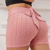 Quick Dry High Waist Yoga Sports Workout Shorts Bow Tie Textured Butt Lifting