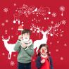 Christmas Tree David'S Deer Christmas Wall Stickers PVC Bedroom Decoration