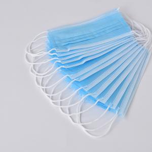 China Anti Viral Disposable Breathing Mask , Blue Earloop Medical Masks supplier