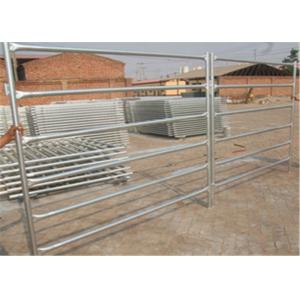 China Portable 1.8m Or 1.6m High 6 Or 5 Bar Farm Gate Fence / Oval Tube Cattle Fence Panels supplier