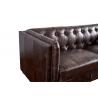 China 5 Star Hotel Full Soft Leather Sofa Set , Chocolate Brown Leather Couch American Style wholesale